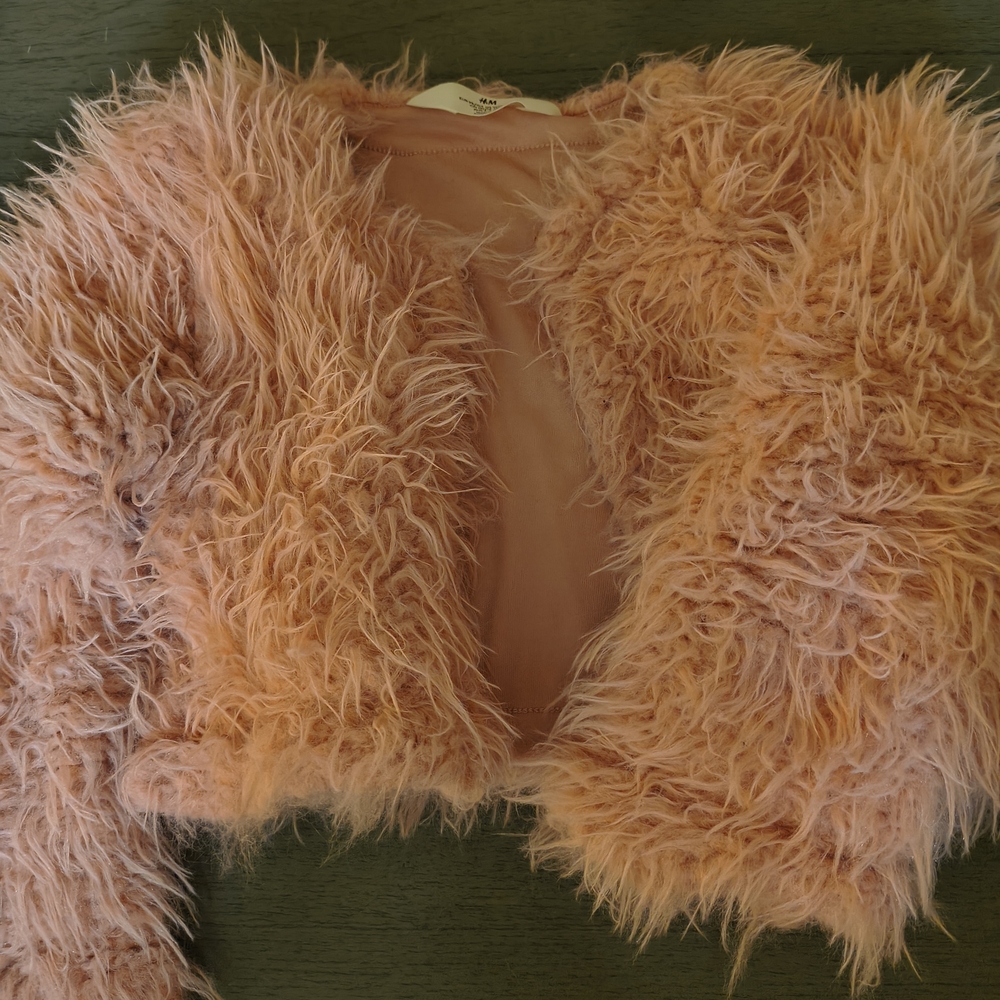 H&M Kids 3/4T Pink Faux Fur Jacket